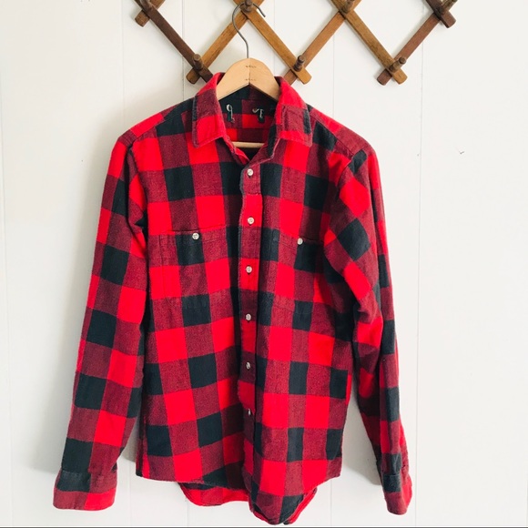 Vintage Other - Vintage Plaid Flannel Lumberjack Button Down Shirt